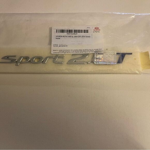 Hyundai Genuine OEM Sport 2.0T Emblem NWT - Picture 2 of 2